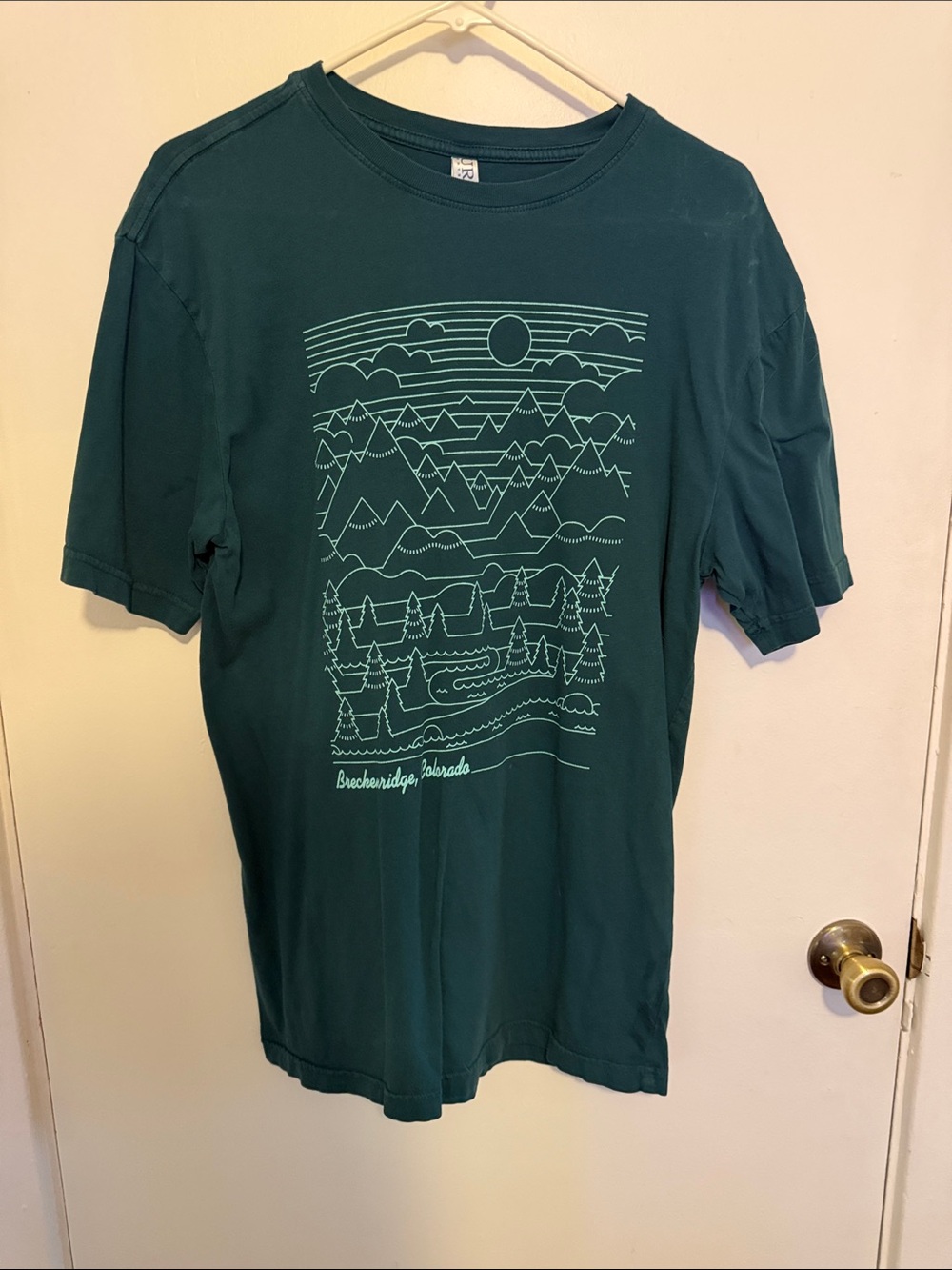 breckenridge Forest Mountain Graphic Tee - Teal & Mint